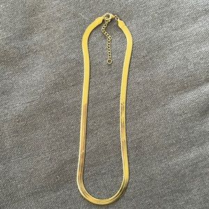 Snake Chain Necklace Herringbone Necklace gold plated silver